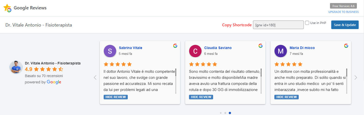 Reviews Builder ‹ Fisioterapista - Dr. Vitale Antonio - Frattamaggiore — WordPress - Brave 20_10_2024 12_36_14.png